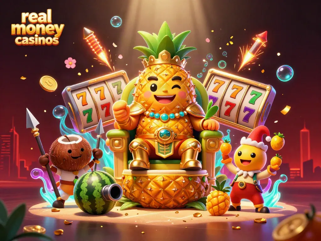 Experience the thrill of real money casinos with dynamic characters and vibrant casino elements.