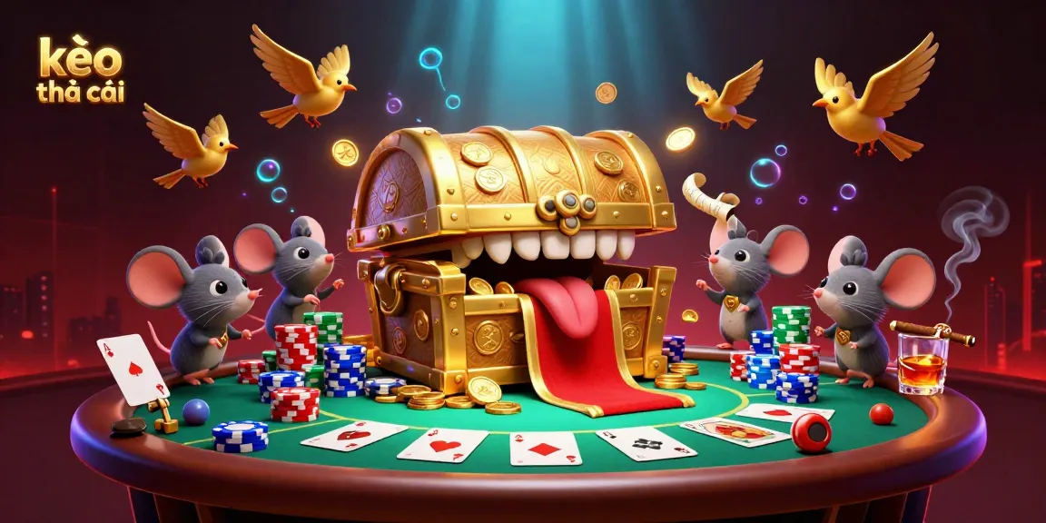 Engage with kèo nhà cái betting strategies in a visually rich casino scene featuring gold treasures.