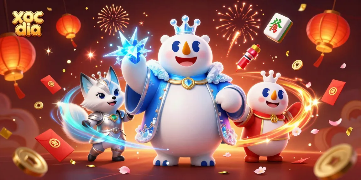 Experience the exciting game of xoc dia with captivating characters and vibrant casino elements.