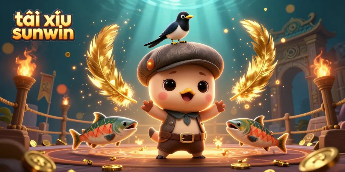 Experience the thrill of tài xỉu sunwin with vibrant action, coins, and whimsical characters!
